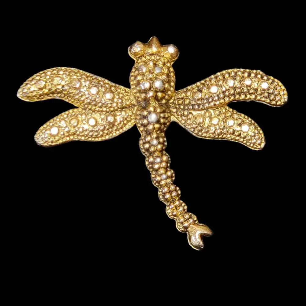 Dragonfly Pendant Gold-tone 1.25